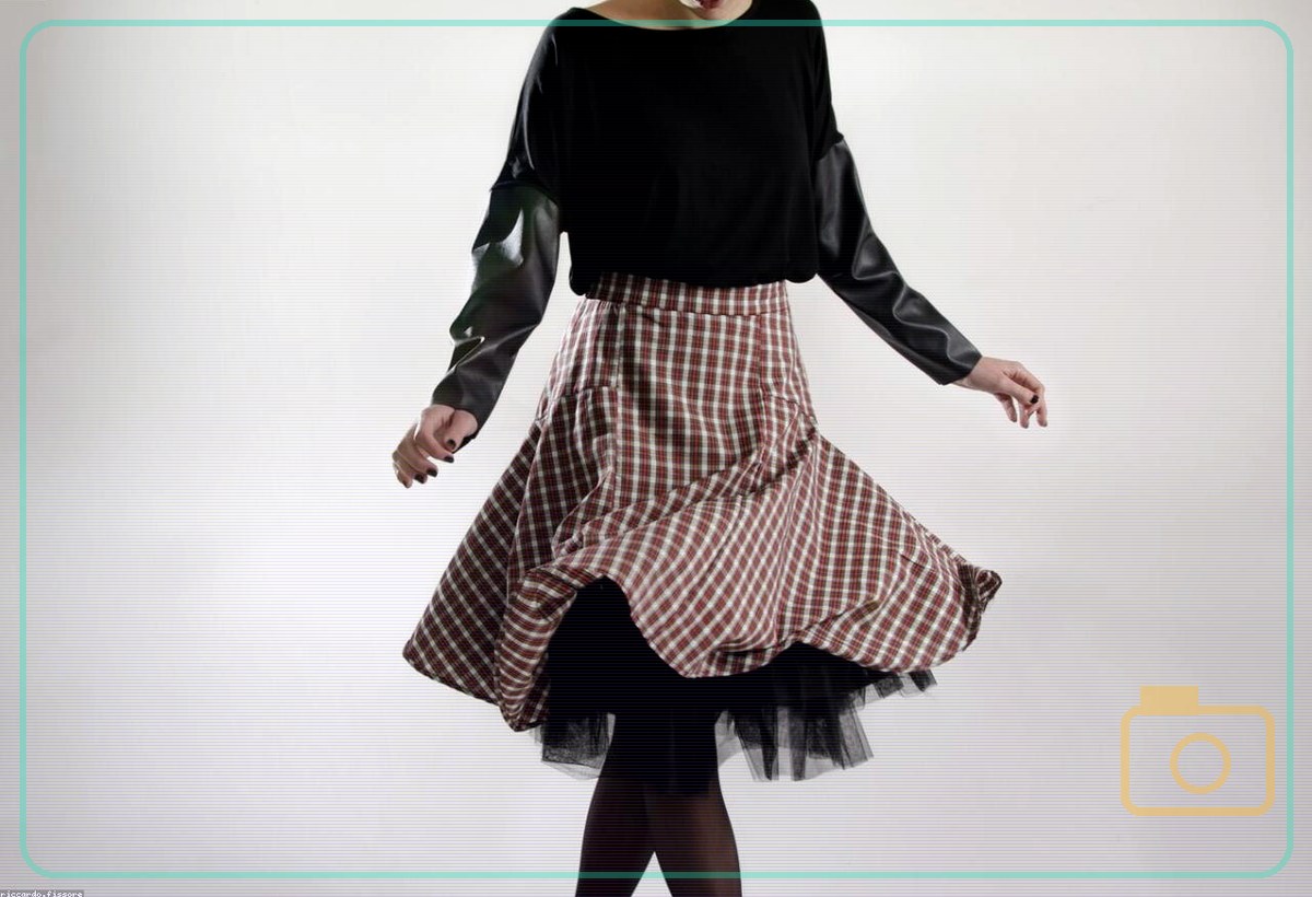 professional photo studio session with lights